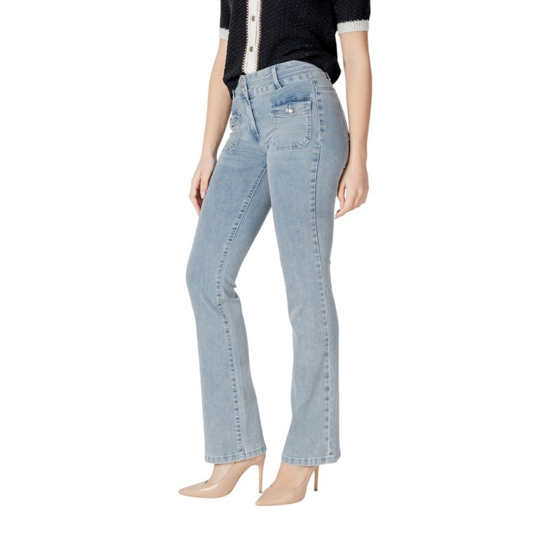 Morgan De Toi Blue Cotton Skinny Jeans for Women