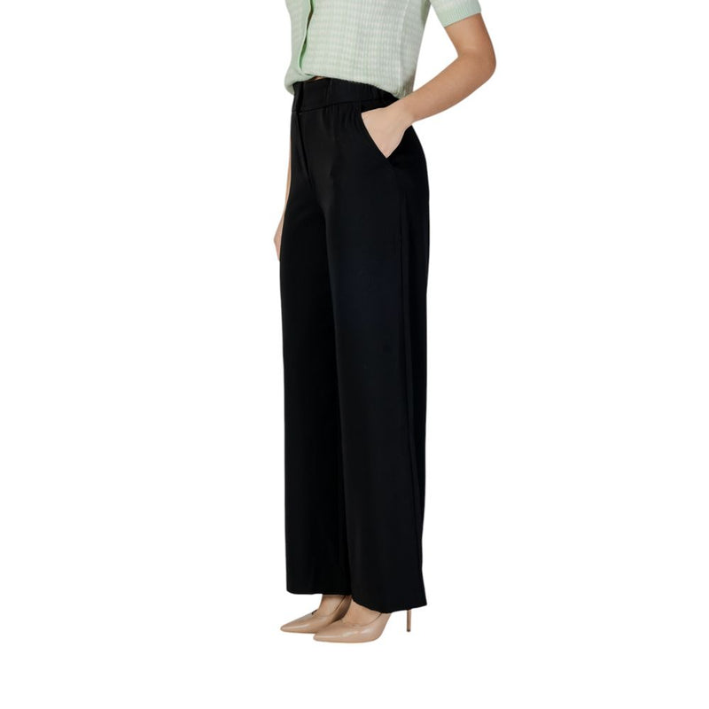 Morgan De Toi 242-PBIRD Black Polyester Casual Pants