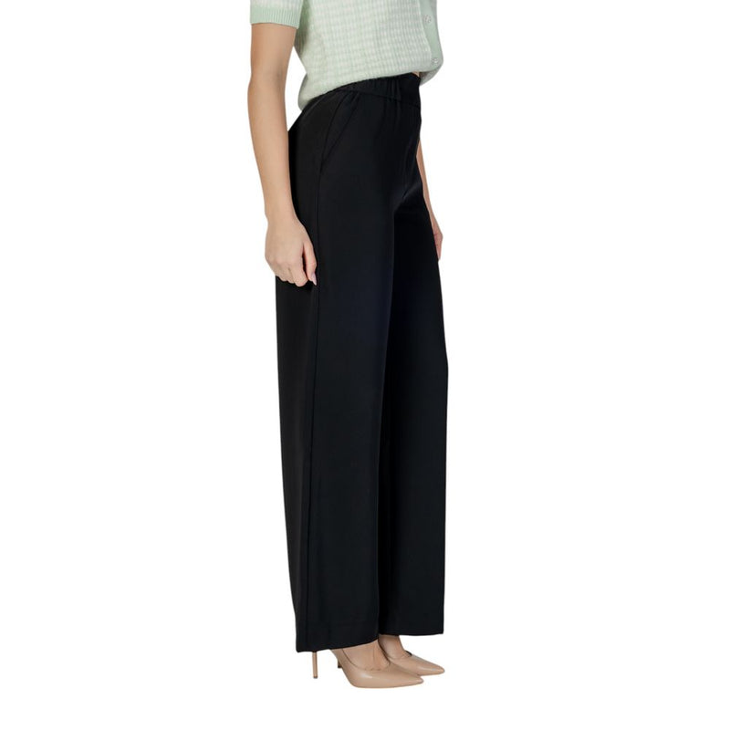 Morgan De Toi 242-PBIRD Black Polyester Casual Pants