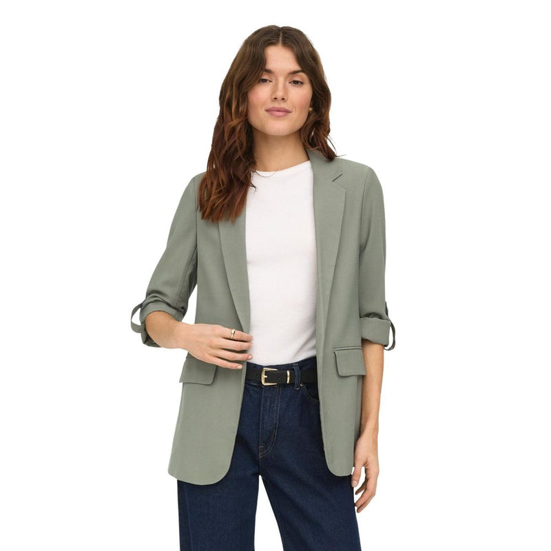 Only ONLARIS LIFE Green Viscose Blazer for Women