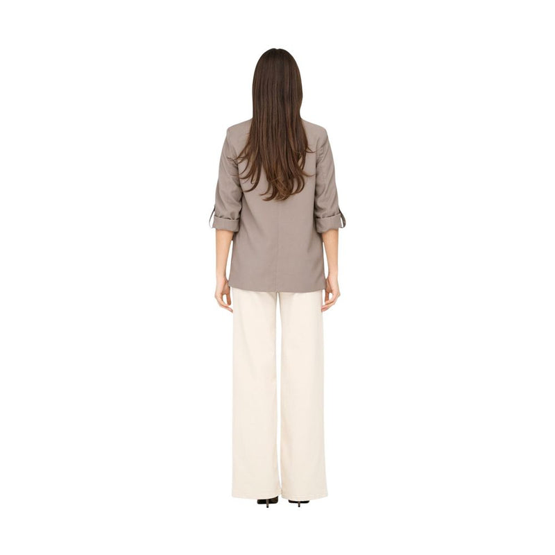Only ONLARIS LIFE Beige Viscose Blazer for Women