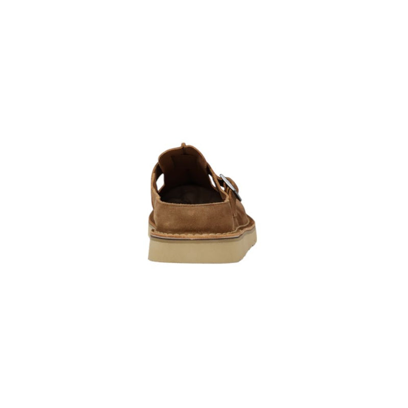 Clarks Beige Suede Leather Clogs for Men - SOLSBURY MULE