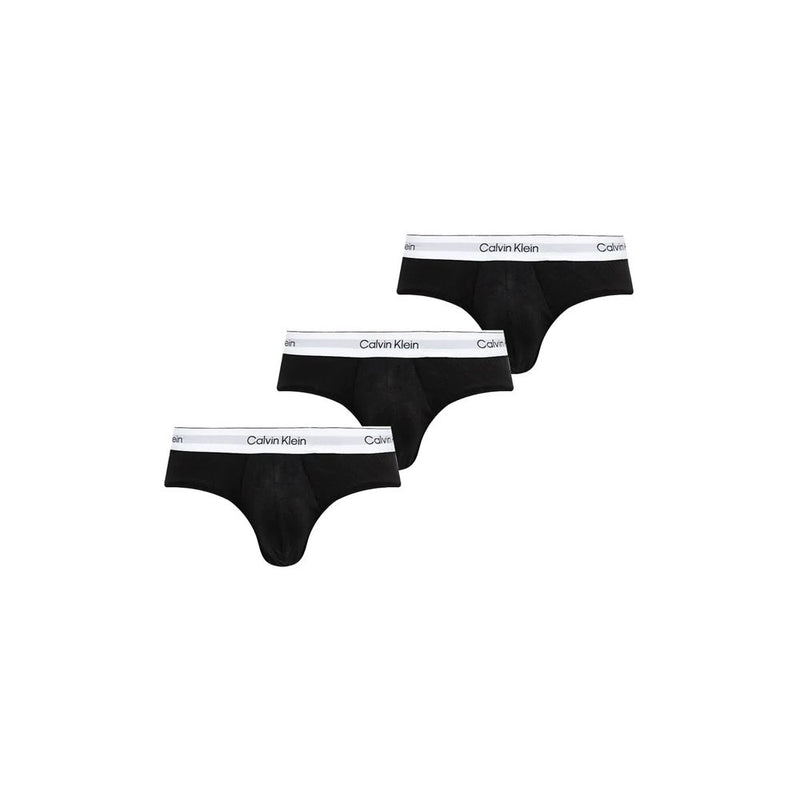 Calvin Klein Underwear Black And White Cotton Briefs for Men