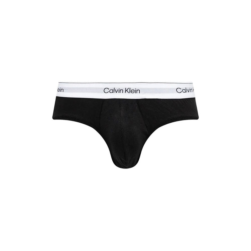 Calvin Klein Underwear Black And White Cotton Briefs for Men