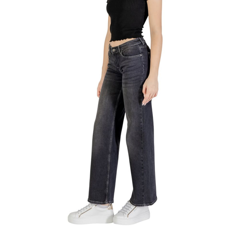 Only Black Cotton Bootcut Jeans - ONLJUDY-O LW WIDE LEG