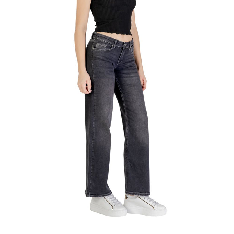 Only Black Cotton Bootcut Jeans - ONLJUDY-O LW WIDE LEG