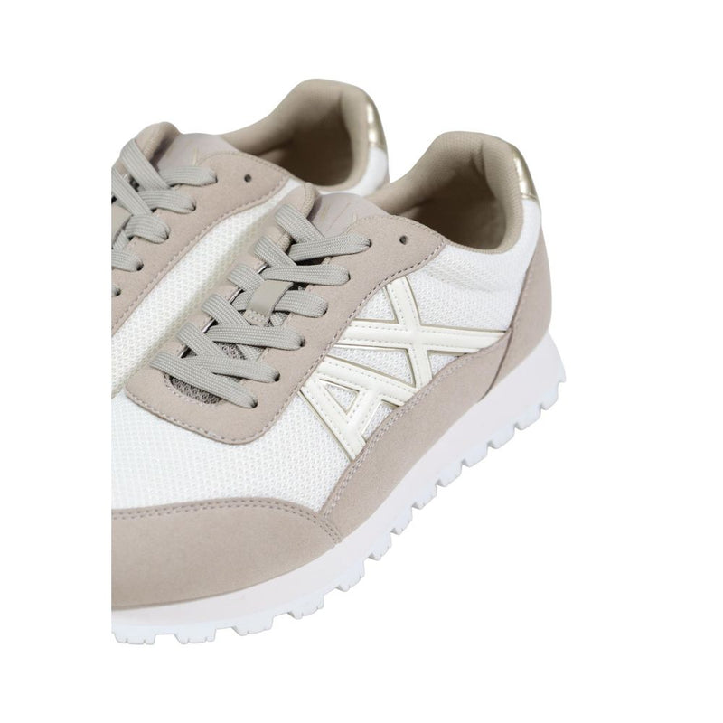 Armani Exchange Beige Polyester XW002150 AF19388 Athletic Sneakers