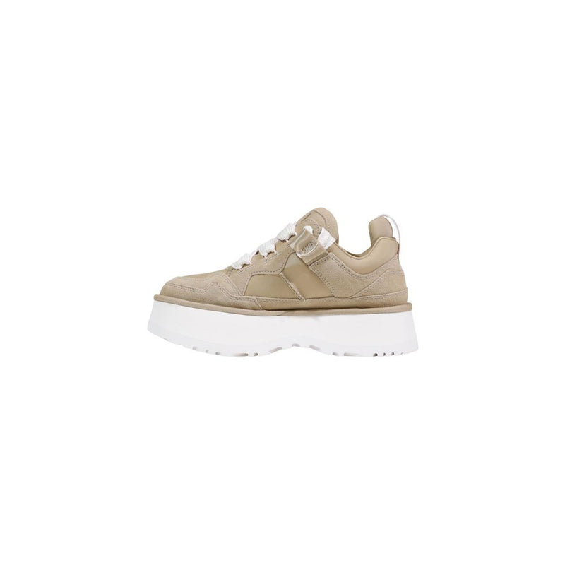 UGG W ASTROMEL Beige Leather Ankle Boots for Women