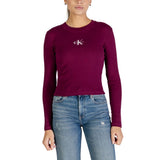 Calvin Klein Jeans Bordeaux Cotton Long Sleeve T-Shirt