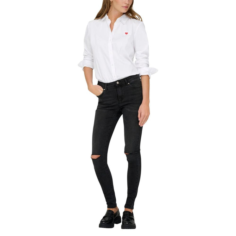 Jacqueline De Yong Jdymio White Cotton Blouse for Women