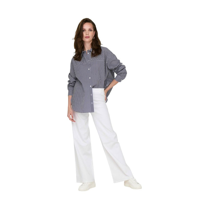 Jacqueline De Yong Jdyiris White Cotton Flared Pants for Women