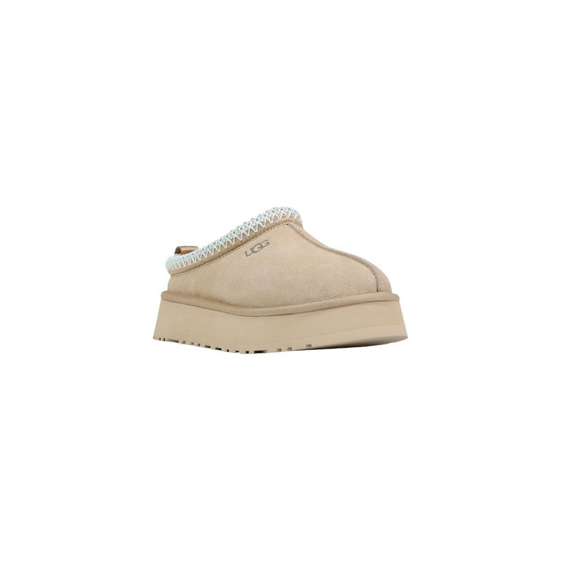 UGG W TAZZ II Beige Suede Leather Slippers for Women
