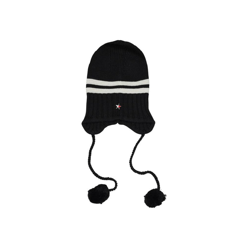 Tommy Hilfiger Jeans Black And White Recycled Wool Cap