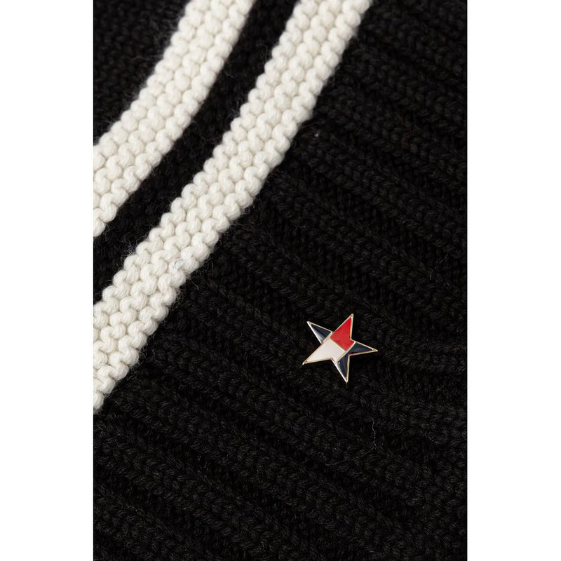 Tommy Hilfiger Jeans Black And White Recycled Wool Cap
