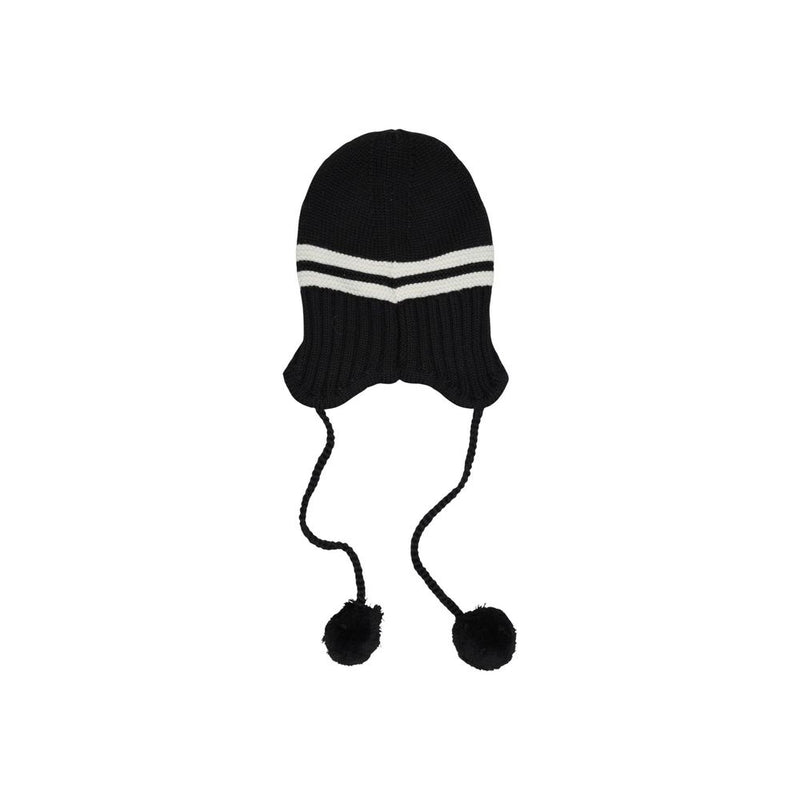 Tommy Hilfiger Jeans Black And White Recycled Wool Cap