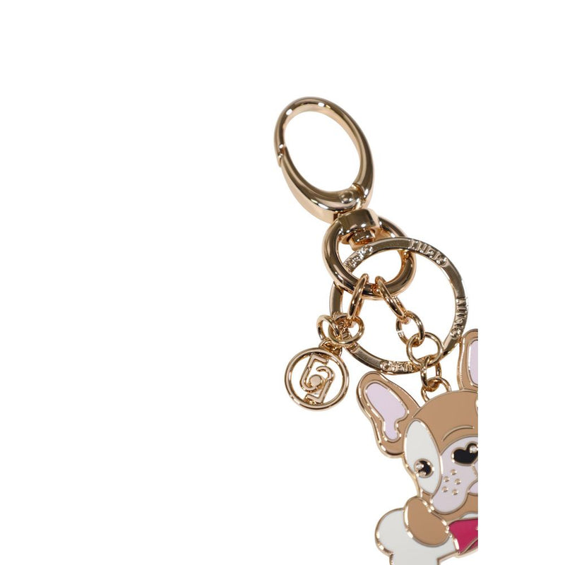Liu Jo Gold Metal Dog Keychain - Stylish Accessory for Women