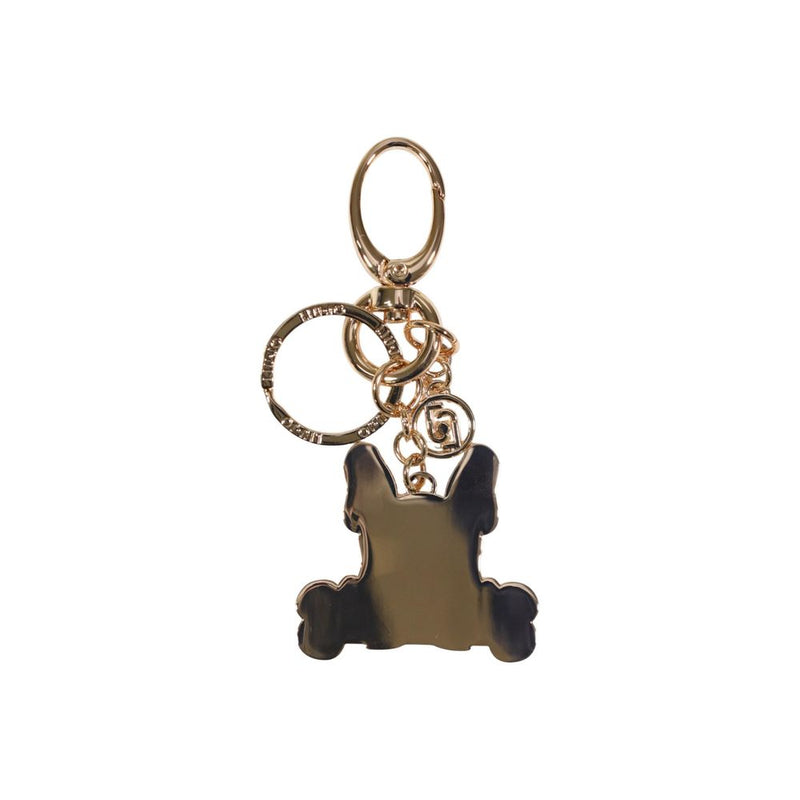 Liu Jo Gold Metal Dog Keychain - Stylish Accessory for Women