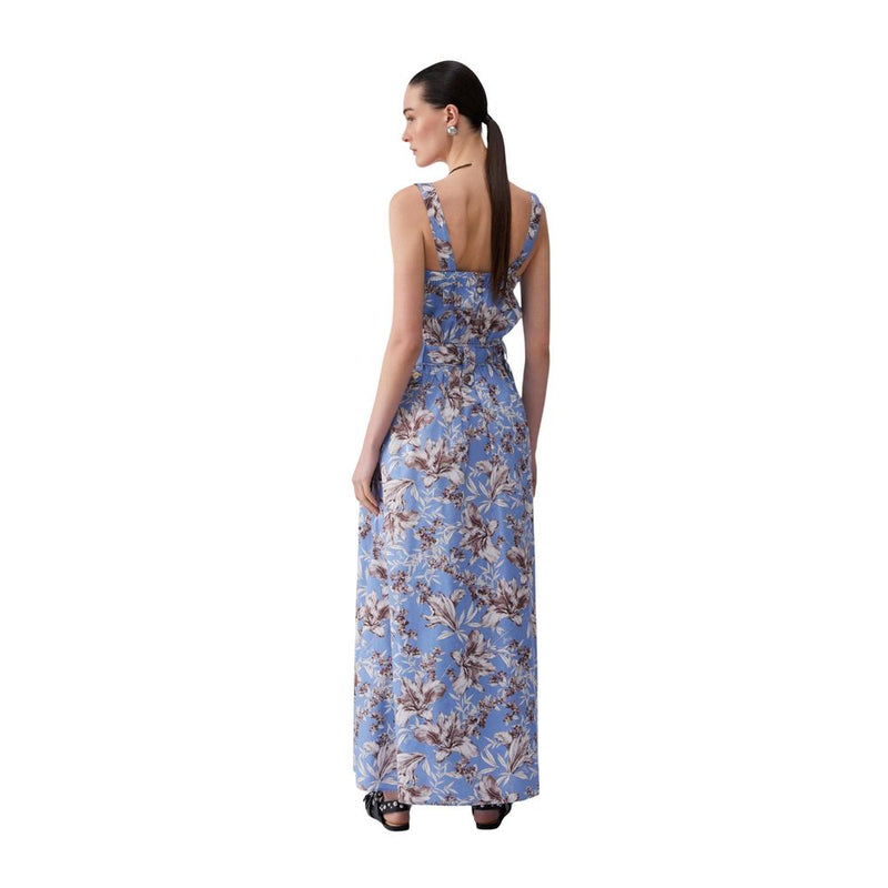 Liu Jo ABITO TS.NAV WA6312 T4853 Robe Longue en Coton Bleu