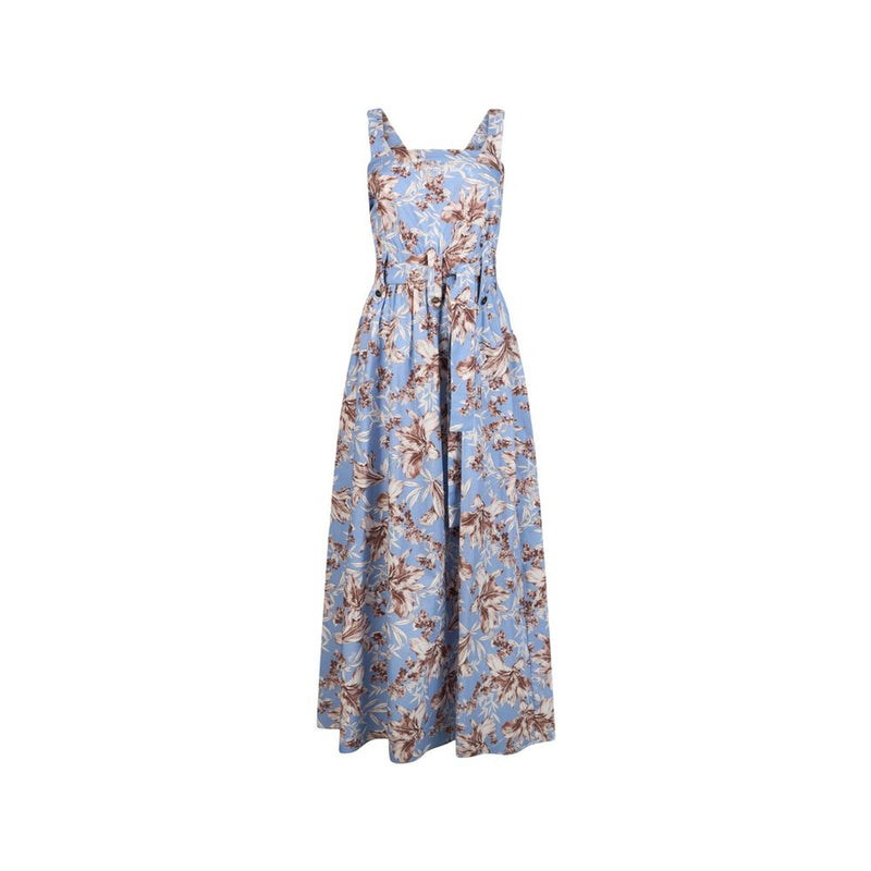 Liu Jo ABITO TS.NAV WA6312 T4853 Robe Longue en Coton Bleu