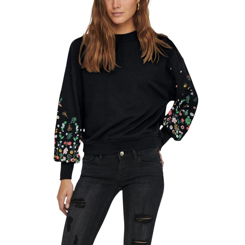 Only ONLBROOKE Black Cotton Sweatshirt for Women