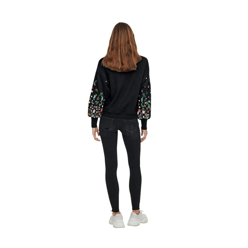 Only ONLBROOKE Black Cotton Sweatshirt for Women