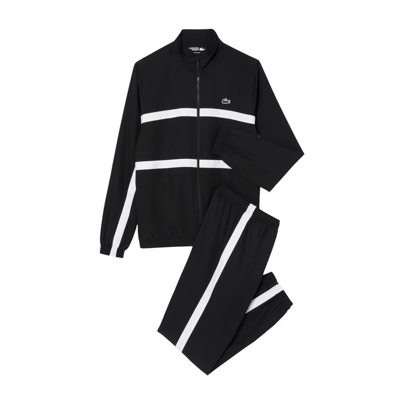 Lacoste Black And White Polyester Sweatsuit for Men