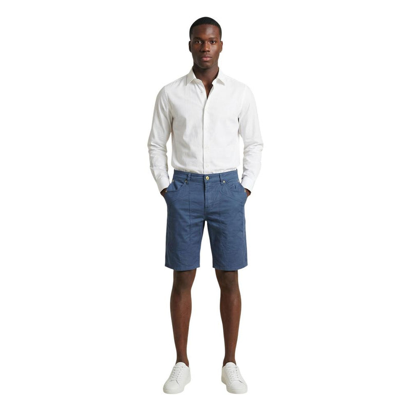 Jeckerson JAYDEN Blue Cotton Bermuda Shorts for Men