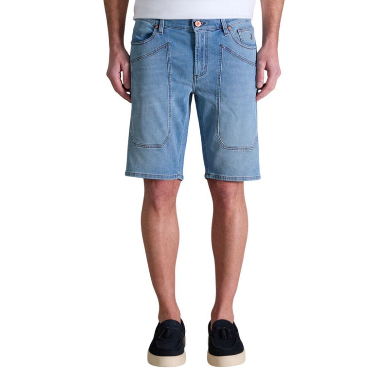 Jeckerson JAYDEN Light Blue Cotton Bermuda Shorts for Men