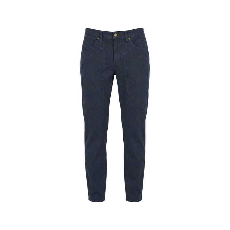 Jeckerson Blue Elastane Skinny Pants for Men