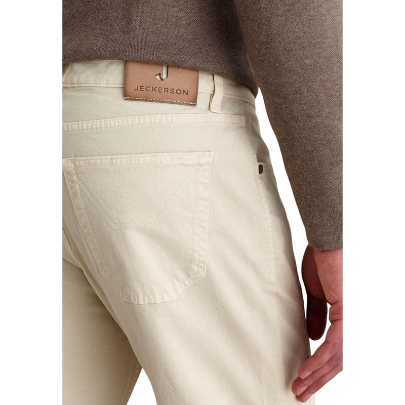 Jeckerson White Elastane Skinny Pants for Men