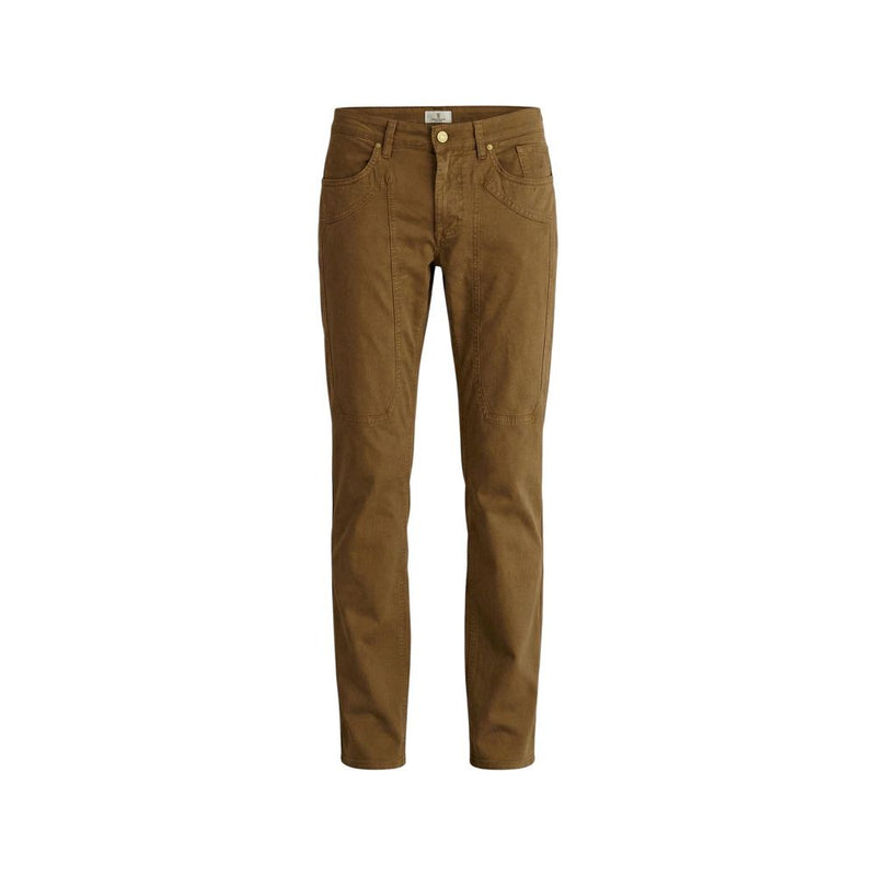 Jeckerson Beige Elastane Skinny Pants for Men