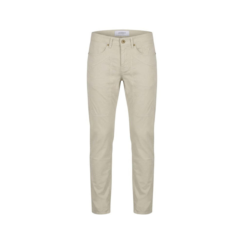 Jeckerson Gray Elastane Skinny Pants for Men