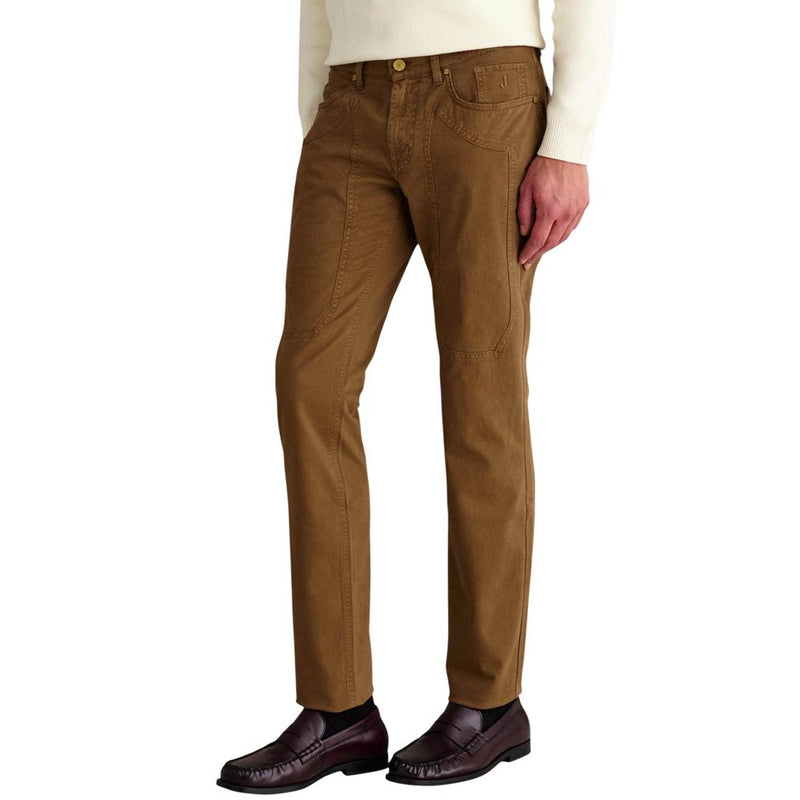 Jeckerson Beige Elastane Skinny Pants for Men