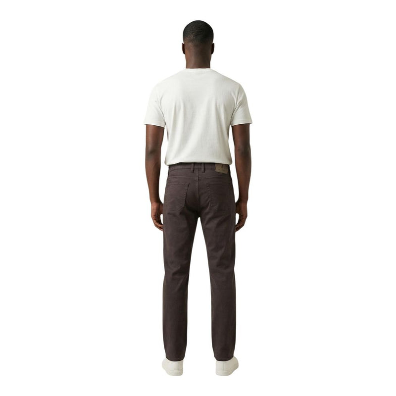 Jeckerson Brown Cotton Skinny Jeans for Men