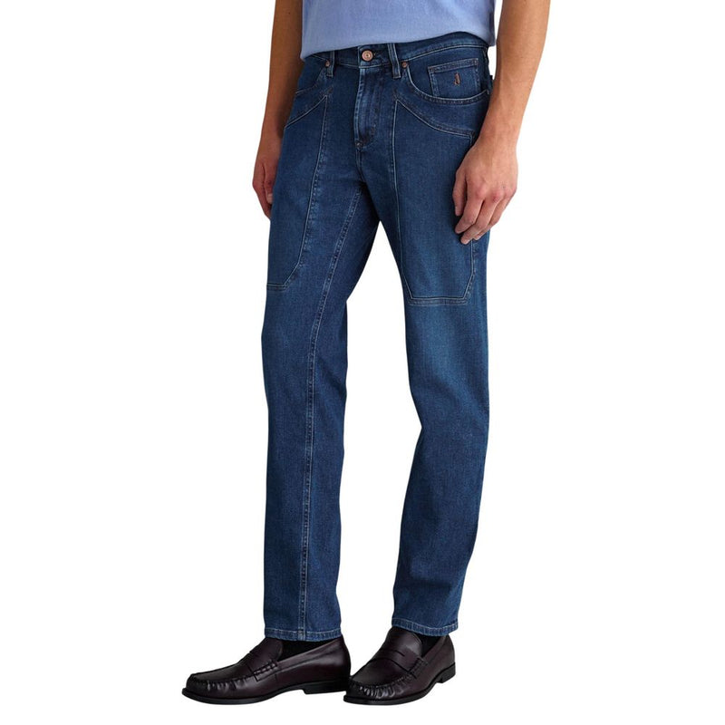 Jeckerson Blue Recycled Cotton Skinny Jeans for Men