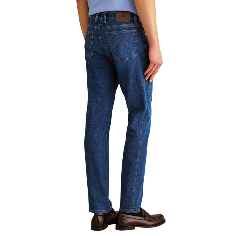 Jeckerson Blue Recycled Cotton Skinny Jeans for Men