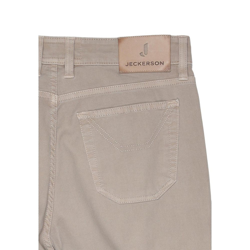 Jeckerson Beige Cotton Skinny Jeans for Men