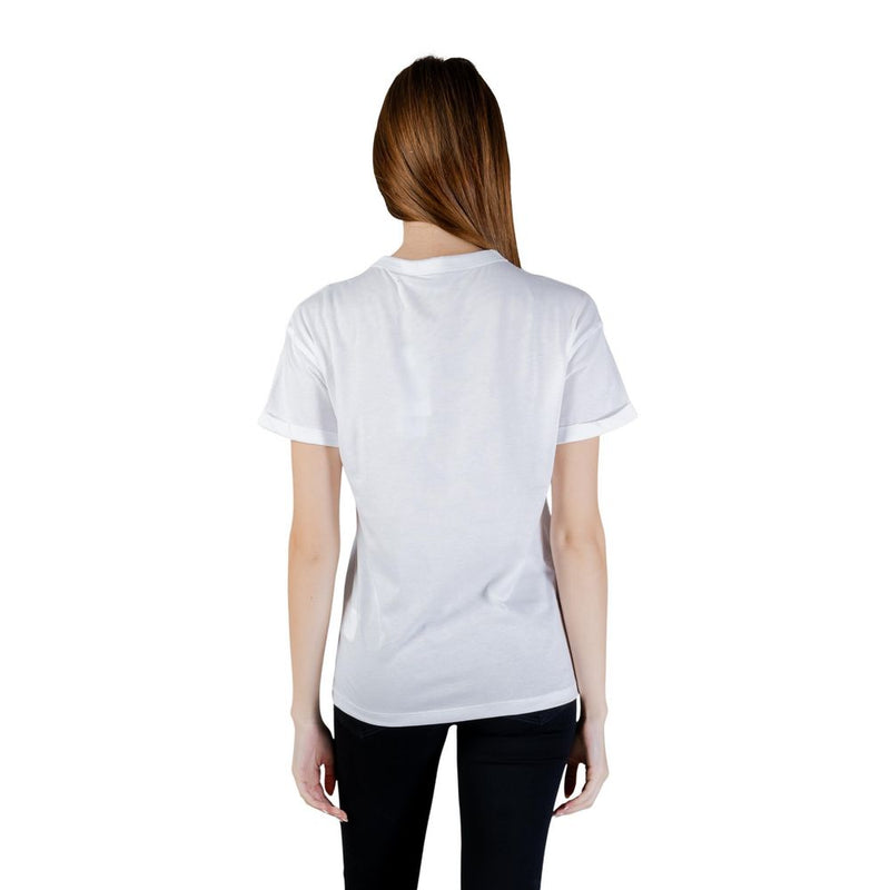 Guess SS CN Pocket G Logo Tee - White Cotton T-Shirt for Women