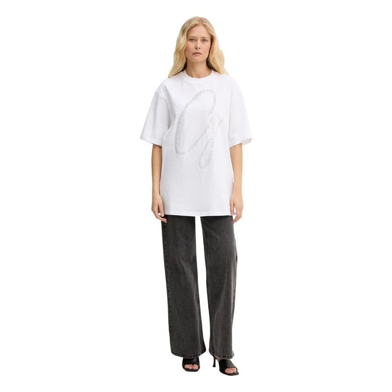 Guess SS CN MAXI G STUDS TEE W6GI39 K3478 - T-Shirt Femme Blanc