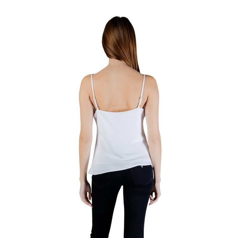Guess Women's SL Caroline Logo Tank Top - White Polyester