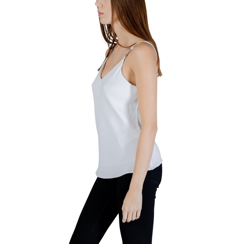 Guess Women's SL Caroline Logo Tank Top - White Polyester