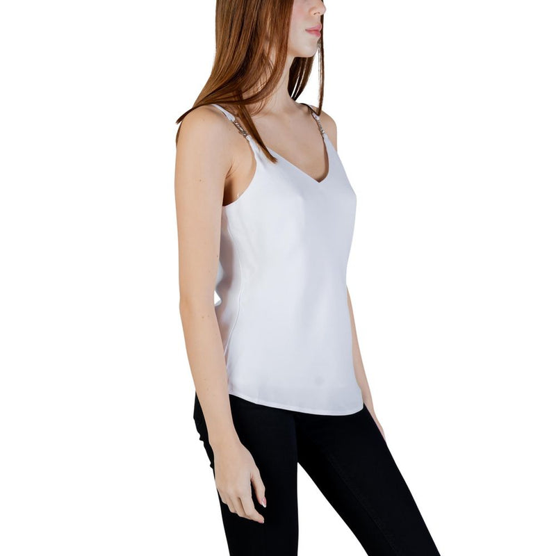 Guess Women's SL Caroline Logo Tank Top - White Polyester