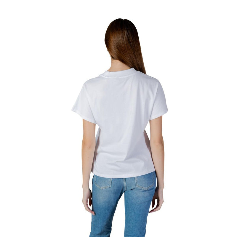 Guess SS CN Popcorn Tee W6RI28 I3Z14 - T-Shirt Femme Blanc