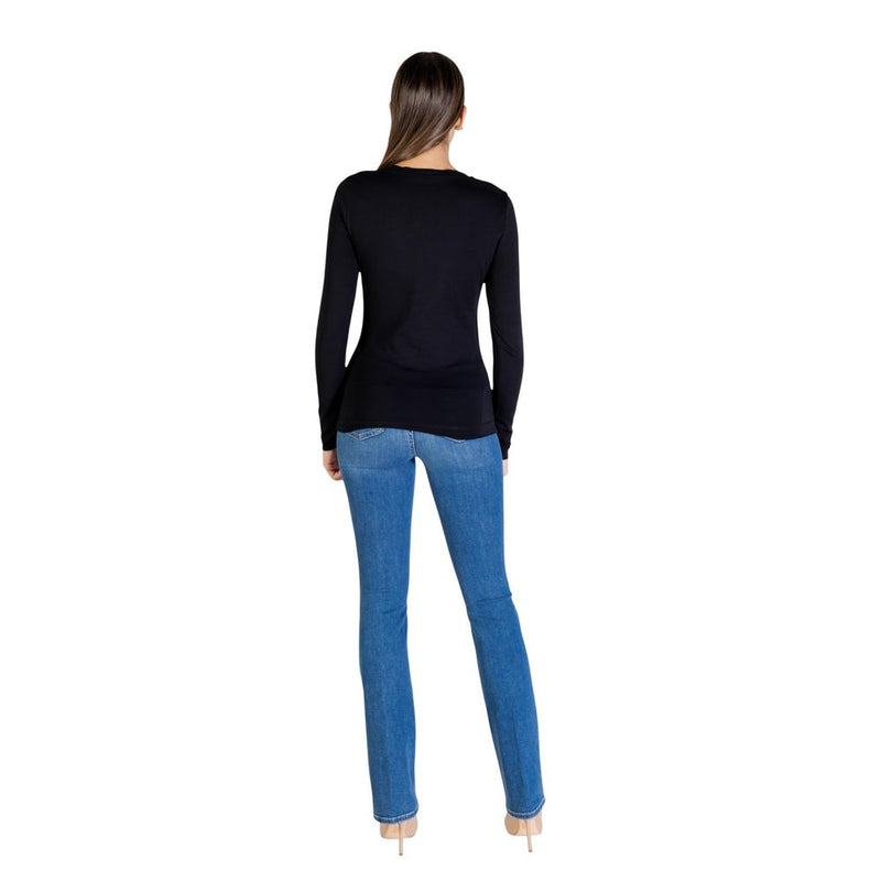 Guess Black Cotton Long Sleeve T-Shirt - W6RI33 J1314