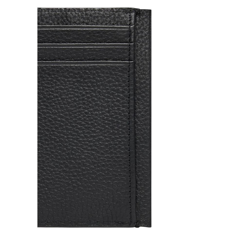 Calvin Klein Black Leather Cardholder - FOIL EMBOSS NS ZIP
