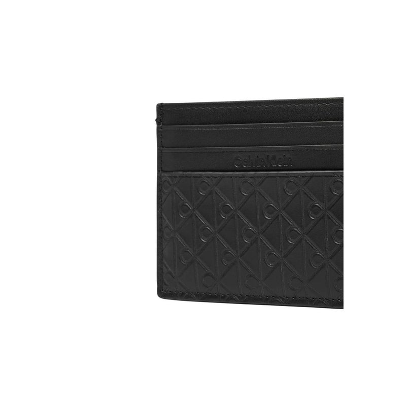 Calvin Klein Black Leather Cardholder - Elegant & Functional