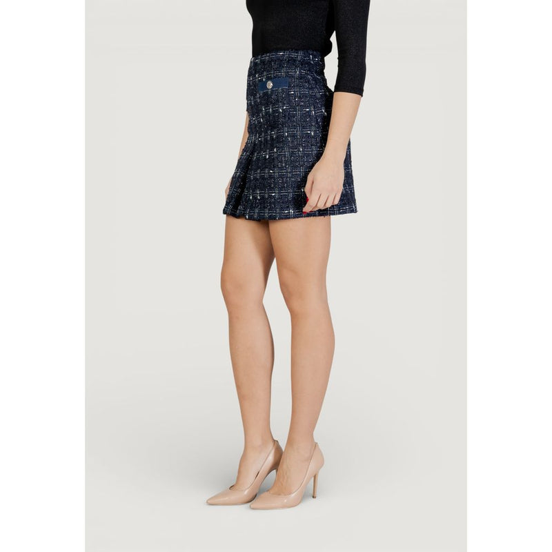 Jupe Mini en Polyester Recyclé Morgan De Toi - Bleu