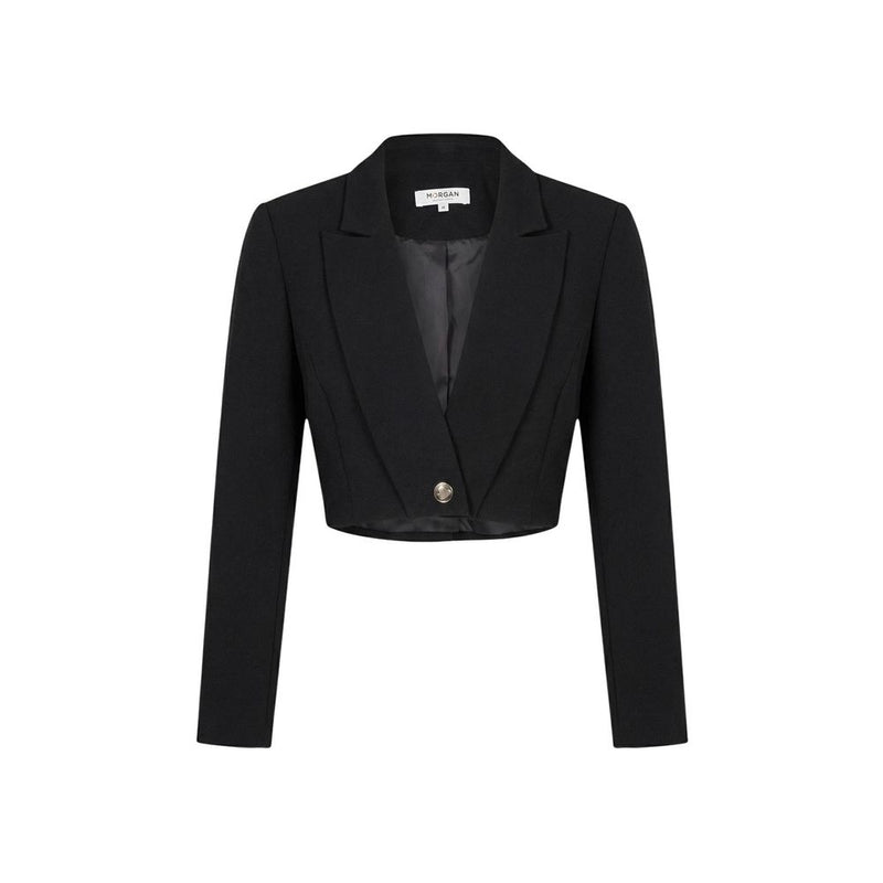 Morgan De Toi Black Recycled Polyester Blazer - Model 231-VESPA.F