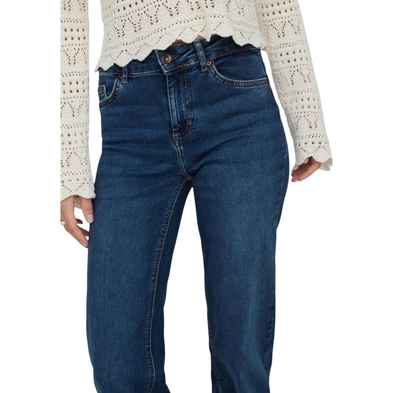 Only Blue Cotton Bootcut Jeans for Women