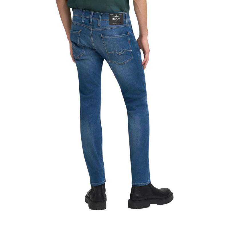 Replay Blue Cotton Skinny Jeans for Men